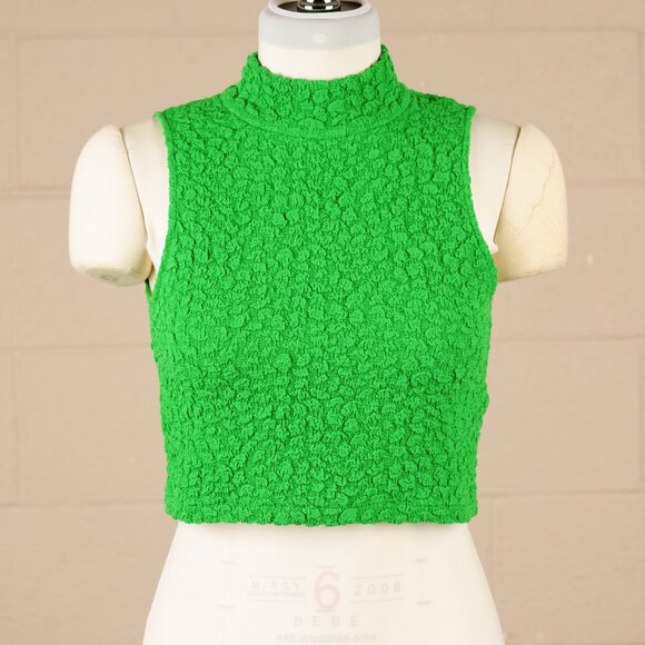 ANTHROPOLOGIE: NWOT Green Mock Neck Tank - Picture 4 of 6